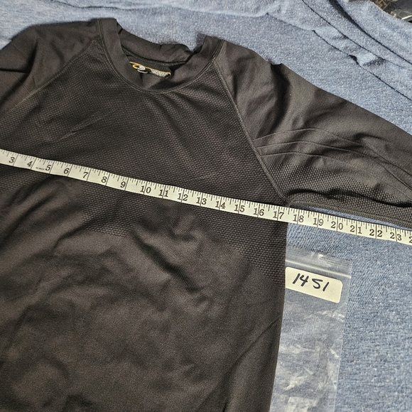 CHAMPION Long Sleeve Black Hybrid Activewear Pullover T-Shirt  Size L/XL - Picture 7 of 9